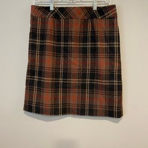 Plaid skirt.